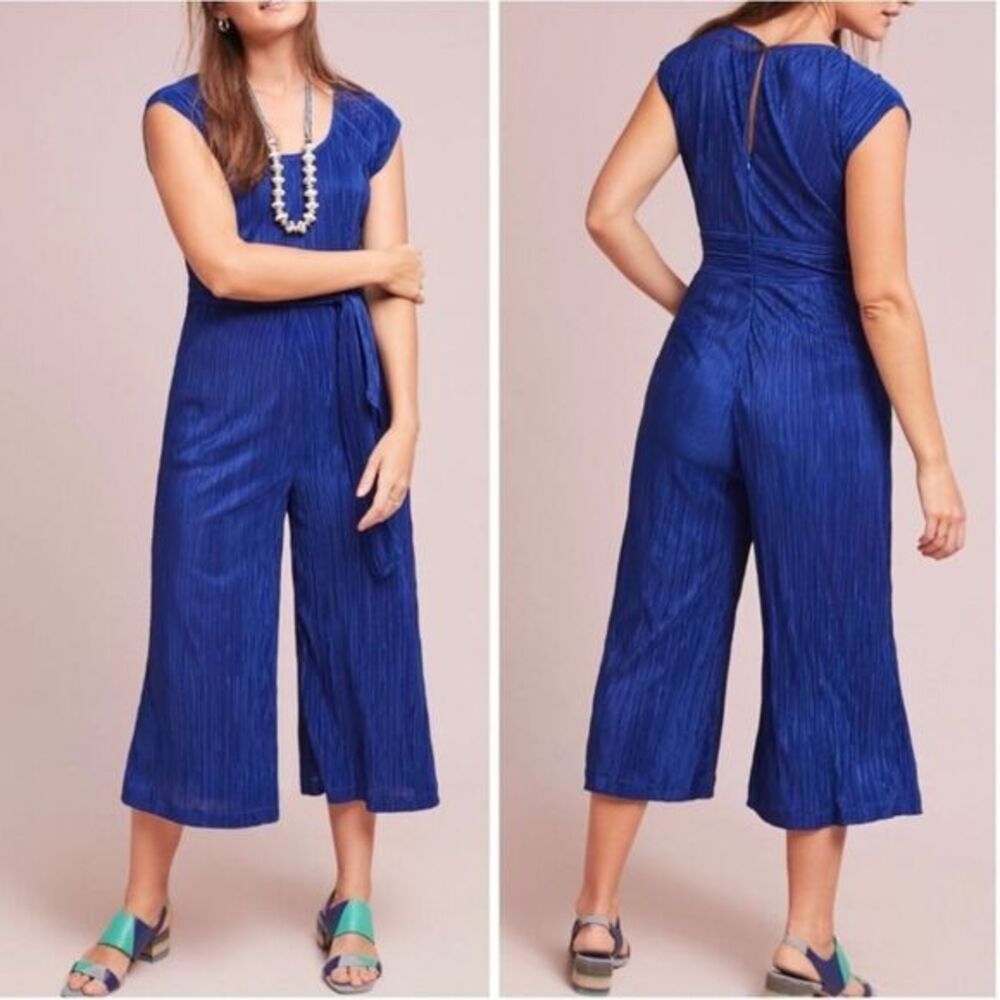 Anthropologie‎ Maeve -792 NWT Sonata Jumpsuit Royal Blue Women's size  14